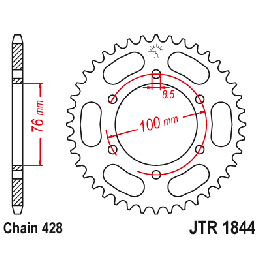 JT zębatka tylna 4513 52 yamaha yzf 125R '19-22, mt 125 15-23 (+4) (451352JT)* (łańc. 428)