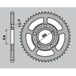 JR zębatka tylna 242 53 honda XL125R '82-'87 (pro link) (JTR242.53)