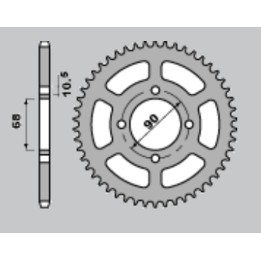 JR zębatka tylna 243 45 honda mtx 80R2 '87-'92 (JTR241.45)