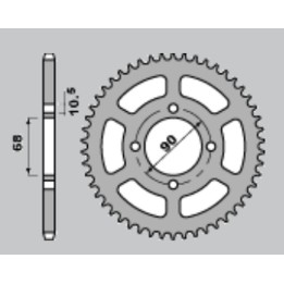 CHT zębatka tylna 243 53 honda MTX125R 83-94 (241-53) (JTR241.53)