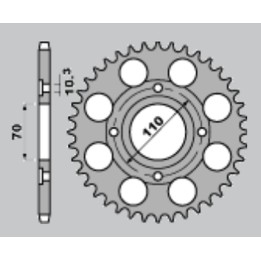 CHT zębatka tylna 246 41 honda cb 250N '78-'82 (A4140246410)