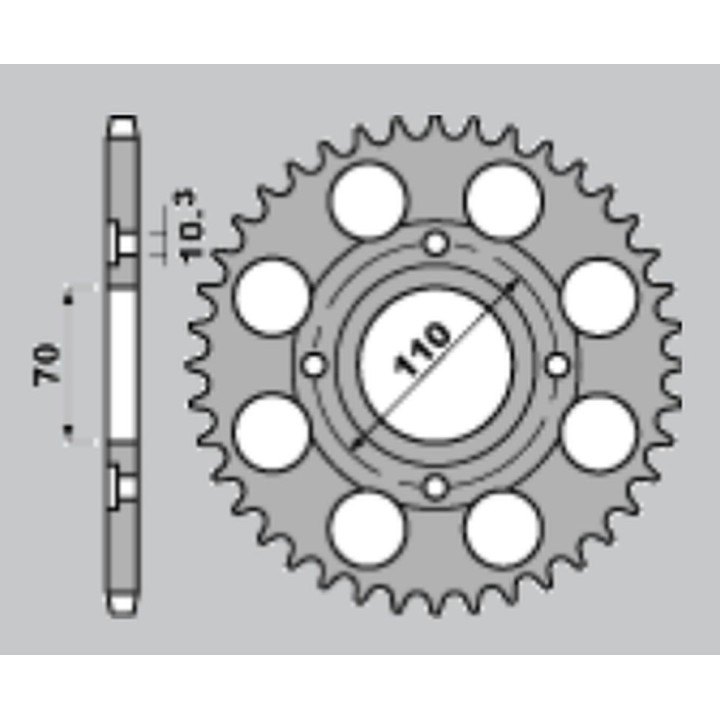 CHT zębatka tylna 246 41 honda cb 250N '78-'82 (A4140246410)