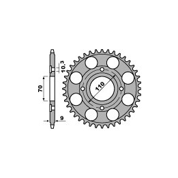 PBR zębatka tylna 247 35 C45 honda cb 250 rse 84-86 (łańc. 520) (JTR247.35) (made in italy)