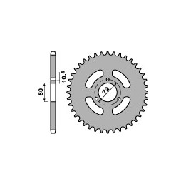 PBR zębatka tylna 251 37 f honda ns 75, NSR75 92- (NS1) (łańc. 420) (JTR216.37) (made in italy)
