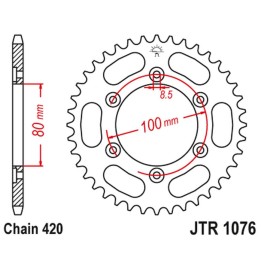 JT zębatka tylna 4429 52 rieju 50 spike '02-05', tango '03-05' (442952JT) (ŁAŃC.420)