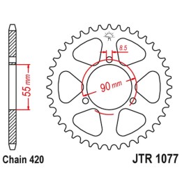 JT zębatka tylna 4575 47 rieju 50 RS2 matrix/pro '03-09' naked '04-09 (457547JT) (ŁAŃC.420)