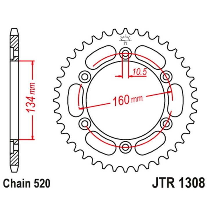 JT zębatka tylna 4400 45 honda cbr 600F '01-20', cbr 900 rr '00-03', cbr 1000 rr '04-20', vtr 1000 SP1/SP2 '00-06' (440045JT) (…