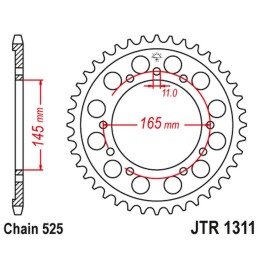 JT zębatka tylna 4367 45 honda ntv 650 bro's '88-91', nt/ntv/vfr 400 '87-91' (436745JT) (ŁAŃC.525)