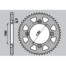 JT zębatka tylna 4738 47 yamaha yz 65 '18-'25 (473847JT) (ŁAŃC.420)