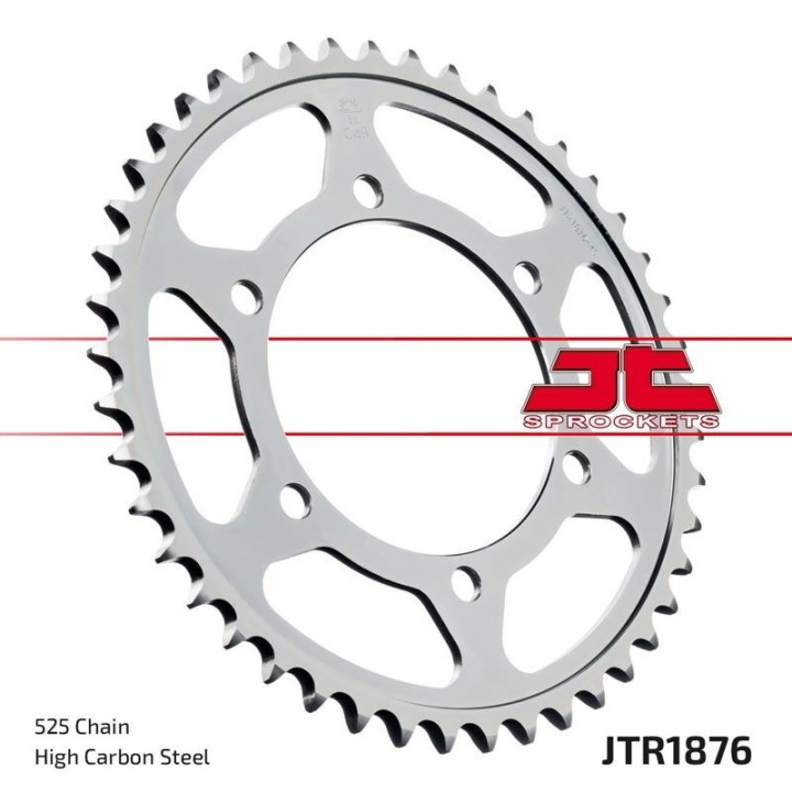 JT zębatka tylna 4385 43 suzuki gsxr 600 '11-'19, yamaha MT-07 '14-'22, xsr 700 '16-'22 (438543JT) (łańc. 525) czarna (oryg)