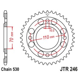 JT zębatka tylna 246 41 honda cb 250 n '78-'82 (24641JT) (ŁAŃC.530)