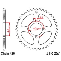 JT zębatka tylna 257 39 honda c 50/70 '75-87' (25739JT) (ŁAŃ420) na zamówienie