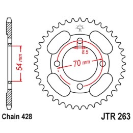 JT zębatka tylna 263 45 honda ct 100 '86-94'; peugeot 110 vox '13', kymco 110/125/150 (26345JT) (ŁAŃC.428) na zamówienie
