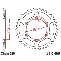JT zębatka tylna 489 46 kawasaki kx/kxf `84-20 (48946JT) (łańc. 520)
