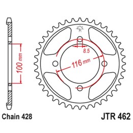 JT zębatka tylna JTR462 49 kawasaki kx 80 '86-99', kx 85 '01-20', kx 100 '86-21' (46249JT) (ŁAŃC.428) konwersja