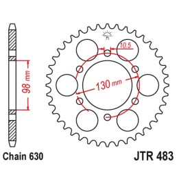 JT zębatka tylna 483 35 kawasaki z 900 '73-76' (485335JT) (ŁAŃC.630)