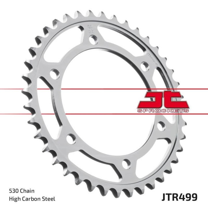 JT zębatka tylna 498 44 kawasaki ZZR600 '90-'92 (-1), suzuki gsxr 750 srad '96-'97 (+1) (49844JT) (łańc. 530)