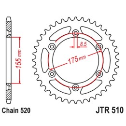 JT zębatka tylna 1503 50 husqvarna 125/250 wrk '88-89', cagiva 125/250 wmx '85-88' (150350JT) (ŁAŃC.520)