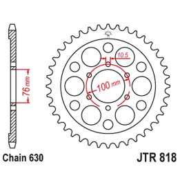JT zębatka tylna 818 41 suzuki gs 750 '77-83, gsx 750 '79-82 (81841JT) (łańc. 630)