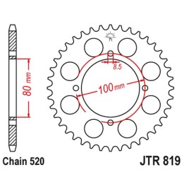 JT zębatka tylna 819 46 suzuki gsx 250 '80-82 (81946JT) (łańc. 520)