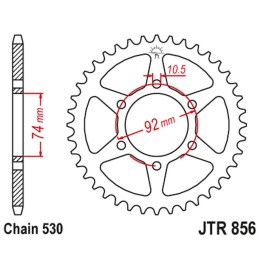 JT zębatka tylna 852 44 yamaha xj 400 / xj 550 seca/maxim '81-85 (85244JT) (łańc. 530) na zamówienie