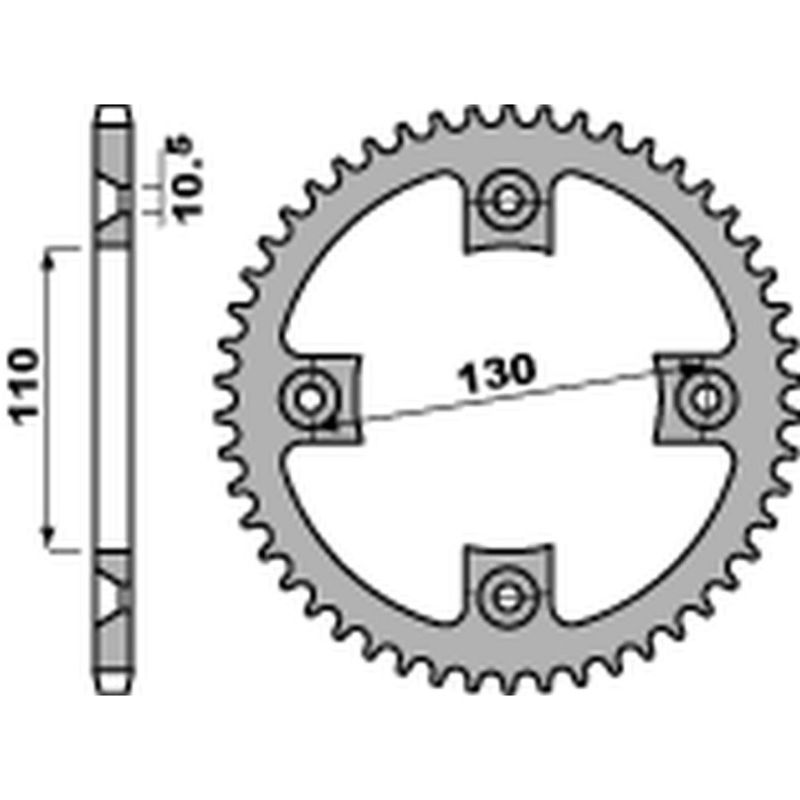 PBR zębatka tylna 4303 41 C45 honda trx 200 '91-'97, trx 400 '99-'14 (JTR1350.41) (łańc. 520) (made in italy)