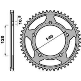 PBR zębatka tylna 4398 49 C45 suzuki dl 1000 v-strom '02-'19, gsx-r 1000 '01-'19, gsx-r /gsr '06-'10, dl 650 v-strom '04-'19 (J…
