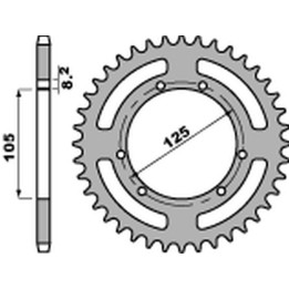 PBR zębatka tylna 4402 46 f aprilia rx 50 '09-'16, derbi senda 50 '00-'06 (JTR1131.46) (łańc. 420) (STD.-7) (made in italy)