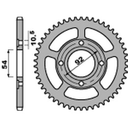 PBR zębatka tylna 4432 45 f yamaha tzr 50 rr / x-power '03-'09 (JTR1078.45) (łańc. 420) (STD.-2) (made in italy)