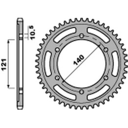 PBR zębatka tylna 4433 43 C45 cagiva 650 raptor/v raptor '01-'07 (ŁAŃC.525) (STD.-2) (jtr-brak) (made in italy)