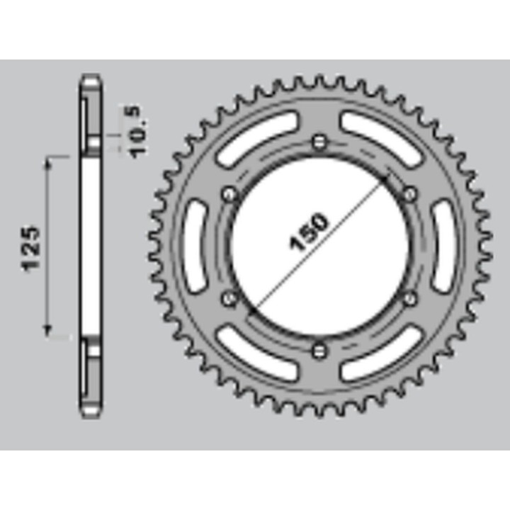 PBR zębatka tylna 4454 44 C45 ktm 950/990/1050/1090/1190/1290 adventure/super adventure (JTR899.44) (ŁAŃC.525) (made in italy)
