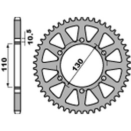 PBR zębatka tylna 504 47 C45 kawasaki el 250 ninja '88-'02, 250R ninja '07-'15, yamaha YZF-R1 '98-'05 (JTR486.47) (łańc. 520) (…