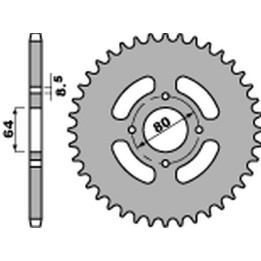 PBR zębatka tylna 838 46 f yamaha ybr 125 '05-'14, rd 125 '75-'81, dt 100 '76-'80 , junak 125 (JTR838.46) (ŁAŃC.428) (made in i…