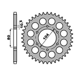 JR zębatka tylna 501 33 kawasaki z 750 c 80-87, gpz 1100 81-85 (łańc. 630)