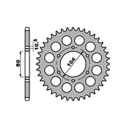 JR zębatka tylna 501 32 kawasaki z 750 c 80-87, gpz 1100 81-85 (łańc. 630)