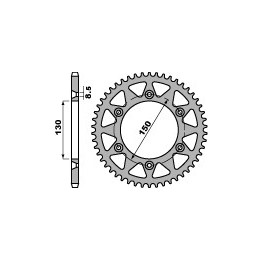 PBR zębatka tylna 270 52 C45 yamaha yz/yzf/wrf '99-'24 (łańc. 520) (JTR251.52) (made in italy)