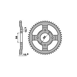 PBR zębatka tylna 274 41 C45 honda xl 200 paris dakar 84-90 (łańc. 520) (JTR277.41) (made in italy)