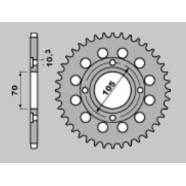 CHT zębatka tylna 278 38 honda cb 250 360 400 73-79 (278-38) (JTR278.38)