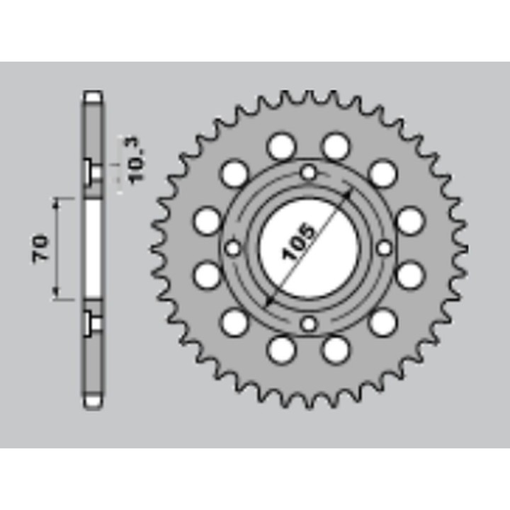 CHT zębatka tylna 278 38 honda cb 250 360 400 73-79 (278-38) (JTR278.38)