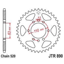 JT zębatka tylna 4675 44 ktm 125/200 duke '14-'22, 390 duke/rc '13-'23 (JTR890.44) (łańc. 520)