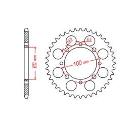 MTX parts zębatka tylna 819 41 suzuki gz 250 marauder '99-'10, gn 250 '82-'99 (JTR819/2.41) (łańc. 520)