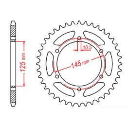MTX parts zębatka tylna 866 46 yamaha xtz 750 89-98 (3LD) (JTR855.46) (łańc. 520)