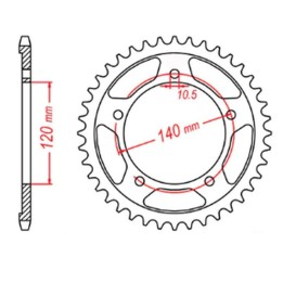 MTX parts zębatka tylna 4398 43 suzuki gsxr 750 '04-'05 (JTR1792.43) (łańc. 525)