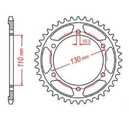MTX parts zębatka tylna 4385 46 yamaha xtz 700 tenere '19-'26, R6 '06-'20, MT09 '14-'19, suzuki gsxr 750 '11-'19, gsxr 1000 '17…