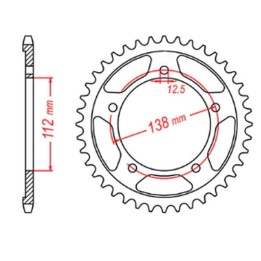 MTX parts zębatka tylna 4357 43 honda cb 600 hornet '07-'13, cbr 600F '97-'98, '11-'14, cbf 600 '04-'07 (JTR1304.43) (łańc. 525)