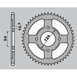 CHT zębatka tylna 282 37 honda CB550 f 76-80 (282-37) (JTR282.37)