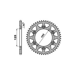PBR zębatka tylna 289 48 C45 honda cr/crf '83-'25 (JTR210.48) (łańc. 520) (made in italy)