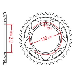 JT zębatka tylna 4684 45 yamaha MT-09 '21-'24, tracer 9 / 9 gt '21-'24, XSR900 (MTM890) '22-'24 (łańc. 525)