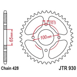JT zębatka tylna sym vf 185 '18-'23 (łańc. 520)