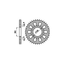 PBR zębatka tylna 334 41 C45 honda cbr 1000F 96-00 (JTR1334.41) (łańc. 530) (made in italy)